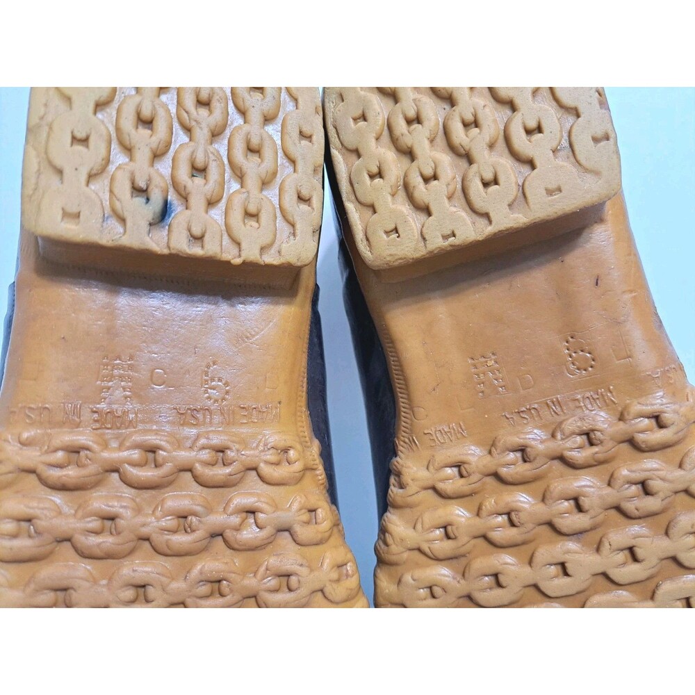 LL Bean Mens Size 9 BEAN BOOTS Leather Low Duck Hunting Rain Shoes USA Made - Picture 11 of 11